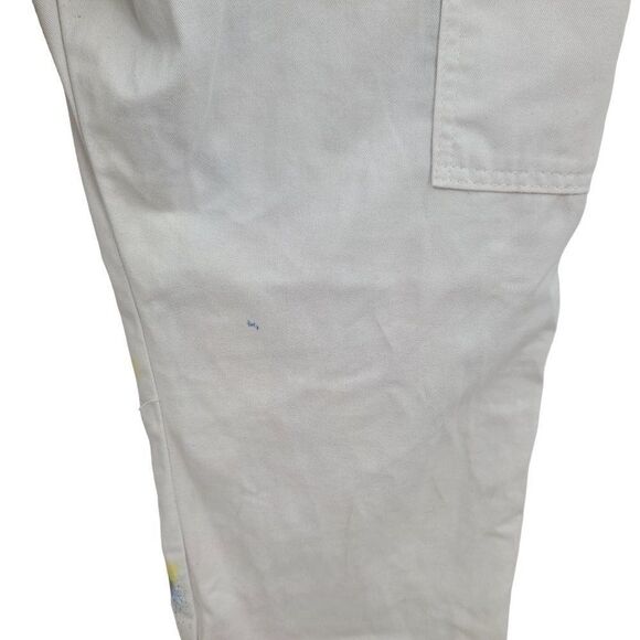 Unisex Upcycled White Painters Pants 34x30 Multicolor Party Graffiti Streetwear - Picture 15 of 16